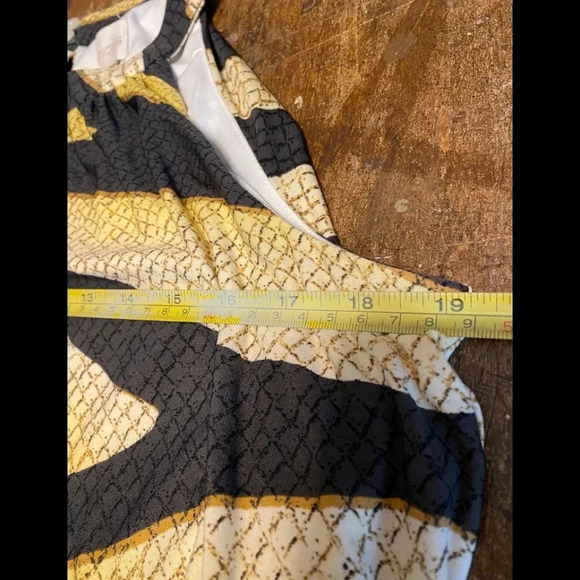 NWT Chico’s Dress Golden Zebra Bib Maxi Dress - Picture 9 of 10